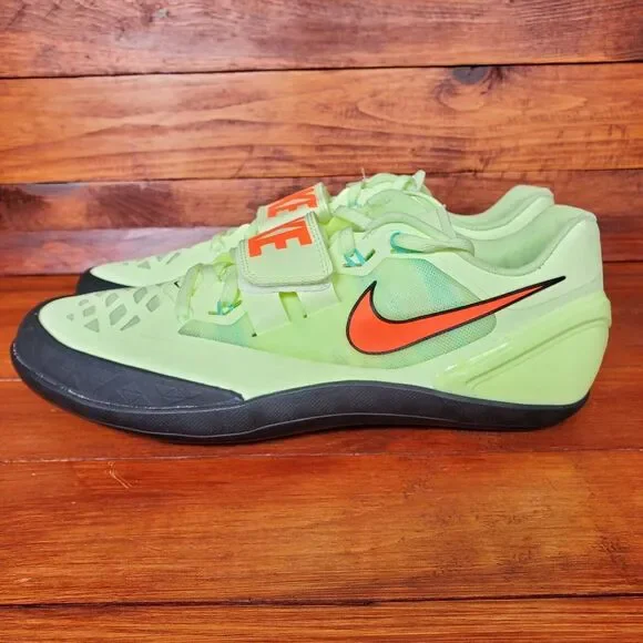 Nike Zoom Rotational 6 Green/Volt Throw Shoes w/ Bag Size 9.5 685131-700 - Picture 2 of 9